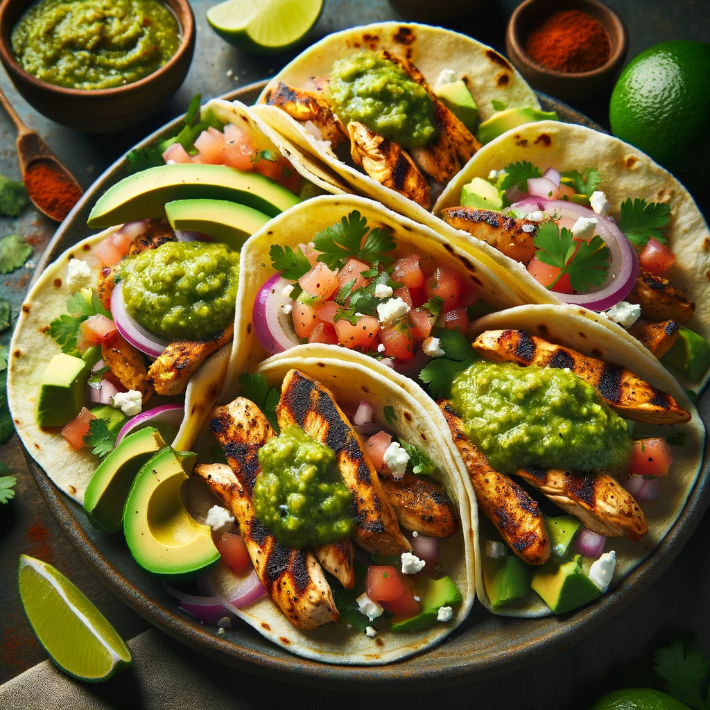 Grilled Chicken Tacos with Very Verde Salsa